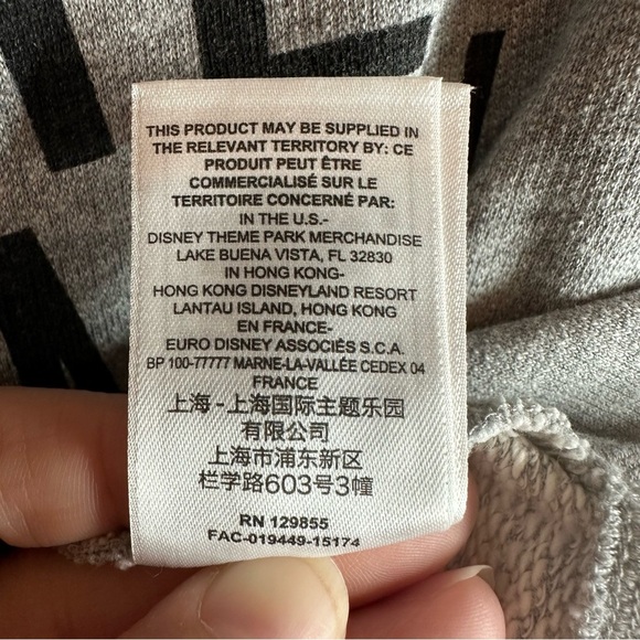 Disney Parks Sweatshirt Walt Disney World Resort Women M Gray Mickey Mouse Ears - Picture 9 of 9